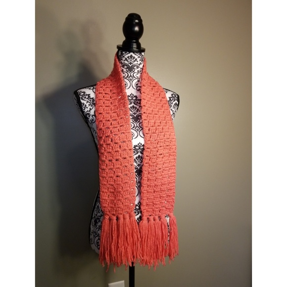 Crochet Scarf|Coral - Picture 1 of 3